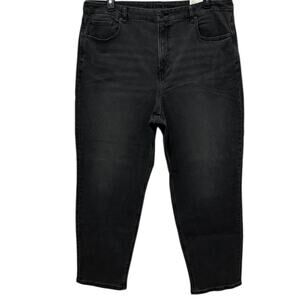 AMERICAN EAGLE OUTFITTERS Jeans Womens Size 20 Curvy Mom Jean Washed Black